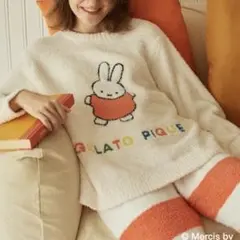 新品ジェラートピケ♡ミッフィベビモコジャガードプルオーバー&ロングパンツセット