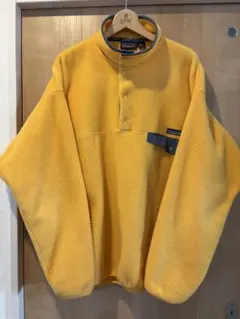 patagonia【XL】イエロー シンチラスナップT 97年USA製
