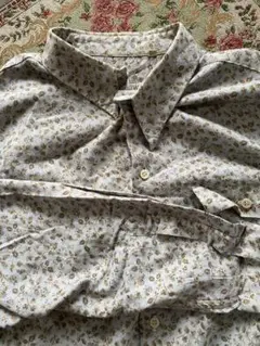 イタリア古着 花柄シャツ 薄緑 90s〜00s