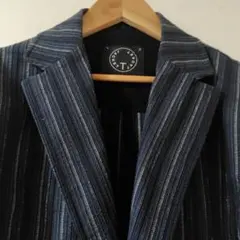 ​【美品】T-JACKET イタリア製 織柄ストライプ テーラードジャケットのサムネイル