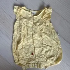 baby doll. イエロー フリルロンパース 70