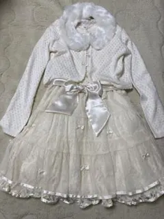 anyFam ドレス、ボレロ、ファーのセット 140cm