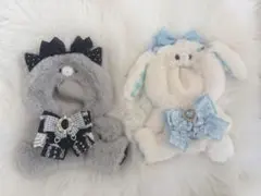 b.59 ぬい服 12cm ちびぐるみ 着ぐるみ おすわり 悪魔の狼 セット