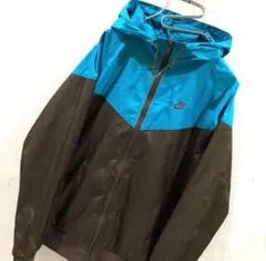 NIKE ナイキ ナイロンジャケットパーカー 美品 Ｙ２ｋ 水色茶 Ｌ