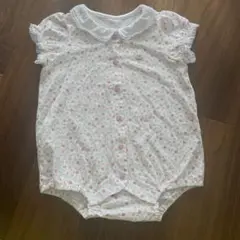 ミキハウス　半袖花柄ロンパース　70