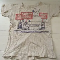 デニムダンガリー　Tシャツ ベージュ