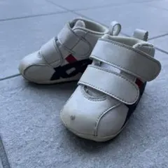 ASICS ベビーシューズ ホワイト/ネイビー/レッド