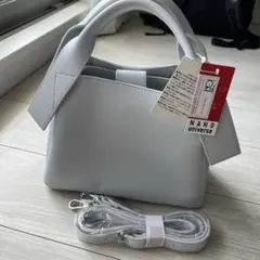 アウトハンドルデザインートバッグ ライトグレー
