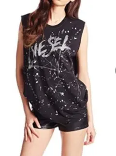 ディーゼル　タンクトップ　メンズ　レディース　ユニセックス　男女兼用　ブラック