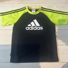 adidas キッズ Tシャツ ブラック×ライム150のサムネイル