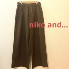 niko and… 裏起毛チェックワイドパンツ