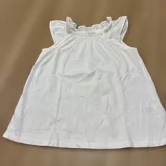 GU ホワイト ノースリーブタンクトップ