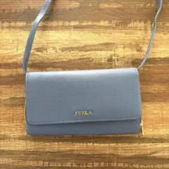 フルラ FURLA ウォレットショルダーバッグ　ブルーのサムネイル