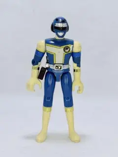 ブルーターボ　高速戦隊ターボレンジャー　プラデラ可動式フィギュア人形　武器なし