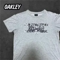 オークリー 半袖Tシャツ M グレー 半袖　ロゴ　クルーネック　丸首 Tシャツのサムネイル