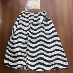marimekko 波模様 リネンブレンドスカート Lのサムネイル