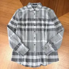 BURBERRY バーバリーロンドン シャツ メガチェックブラウス グレー 長袖