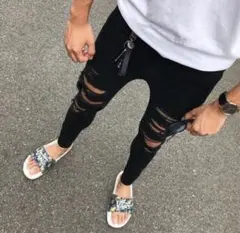 アメリカンイーグル ダメージスキニーデニムパンツ