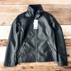 【未使用】AZUL BY MOUSSY ブラックフェイクレザージャケット