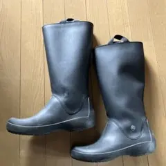 crocs 黒 長靴 W6 レディース キッズ 子供 ブラック 軽量 軽い