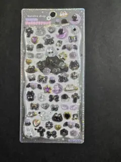 ■ジュエルプチドロップステッカー　くろいろドロップ