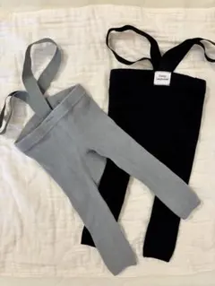 サスペンダー付き レギンス　0−1y セット