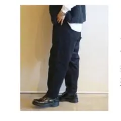 黒 コーデュロイ カジュアルパンツ