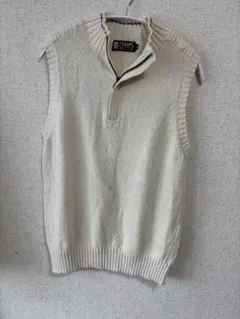CHAPS RALPH LAUREN アイボリー ニットベスト M