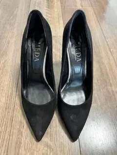 MÉDA ブラック スエード ハイヒール