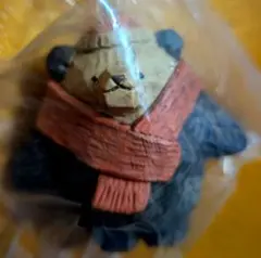 たかはたまさお　木彫り風　FIGURE COLLECTION 首元温め熊