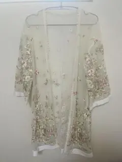 花柄刺繍 シースルー カーディガンのサムネイル