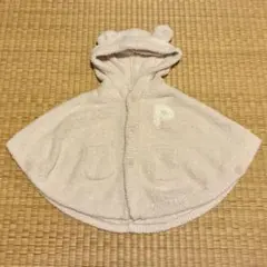 ジェラートピケ パウダーベア ポンチョ ピンク 70-80cm