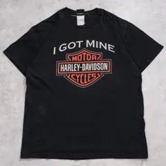 ハーレーダビッドソン Tシャツ 古着 プリント ロゴ L 黒 20625