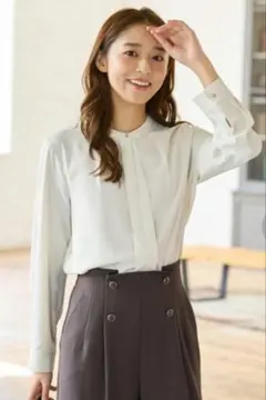 Honeys ブラウス アイボリー 長袖シャツ ポリエステル 100%