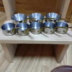 ミニ片手鍋 10個ステンレス製 真鍮ハンドル　バラ売り不可 お買い得です ミニ片手鍋 10個ステンレス製 真鍮ハンドル バラ売り不可 お買い得です