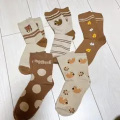 [柚子葉] 靴下 レディース セット中厚手 クルーソックス 22-25cm