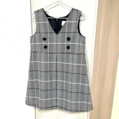 【新品タグ付】組曲キッズ 120 ジャンパースカート チェック 発表会