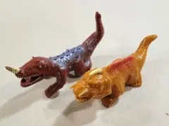 1995年 バンダイ ガメラ 怪獣 ジャイガー、バルゴン ソフビ フィギュア
