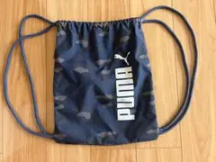 PUMA ジムサック　ナップザック 迷彩柄 ネイビーのサムネイル