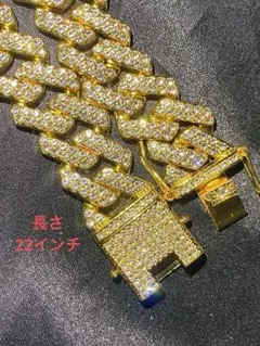 マイアミ　キューバン 方型幅20ミリ 喜平 ネックレス 22