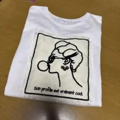 MARIEDOR マリードール 刺繍　フレンチスリーブ　Tシャツ　白のサムネイル