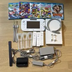 wii U一式（ホワイト32G）ソフト5本セット　動作確認済み