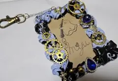 B8ホイップデコトレカデコトレカキーホルダー硬質ケース青黒スチームパンクNo.2