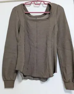 Mame Kuroguchi ヒートテックウールブレンドワッフルスクエアネックT