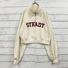 WEGO ハーフジップ スウェット ショート丈 F カジュアル レディース