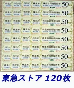 東急株主優待 東急ストアお買物券120枚