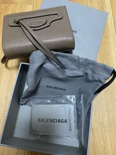 【あんしん鑑定】BALENCIAGA チェーン付きウォレット　ミニ財布　三つ折り あんしん鑑定】BALENCIAGA チェーン付きウォレット ミニ財布 三つ折り