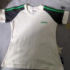 adidas Tシャツ ホワイト ブラック グリーン M