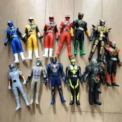 玩具　ミニソフビ　仮面ライダー戦隊ヒーロー