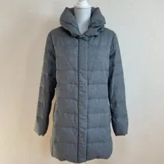 トランスワーク グレー ダウンコート 46 大きいサイズ 美品 秋冬 三陽商会
